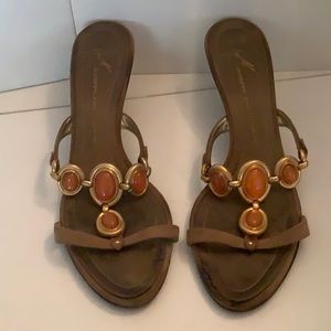 Giuseppe  Zanotti low Heeled slide Gemstone Sandals